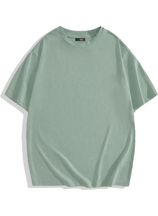 BRZ Collection Unisex Oversize Basic T-Shirt Gray Stone Color - Image 1